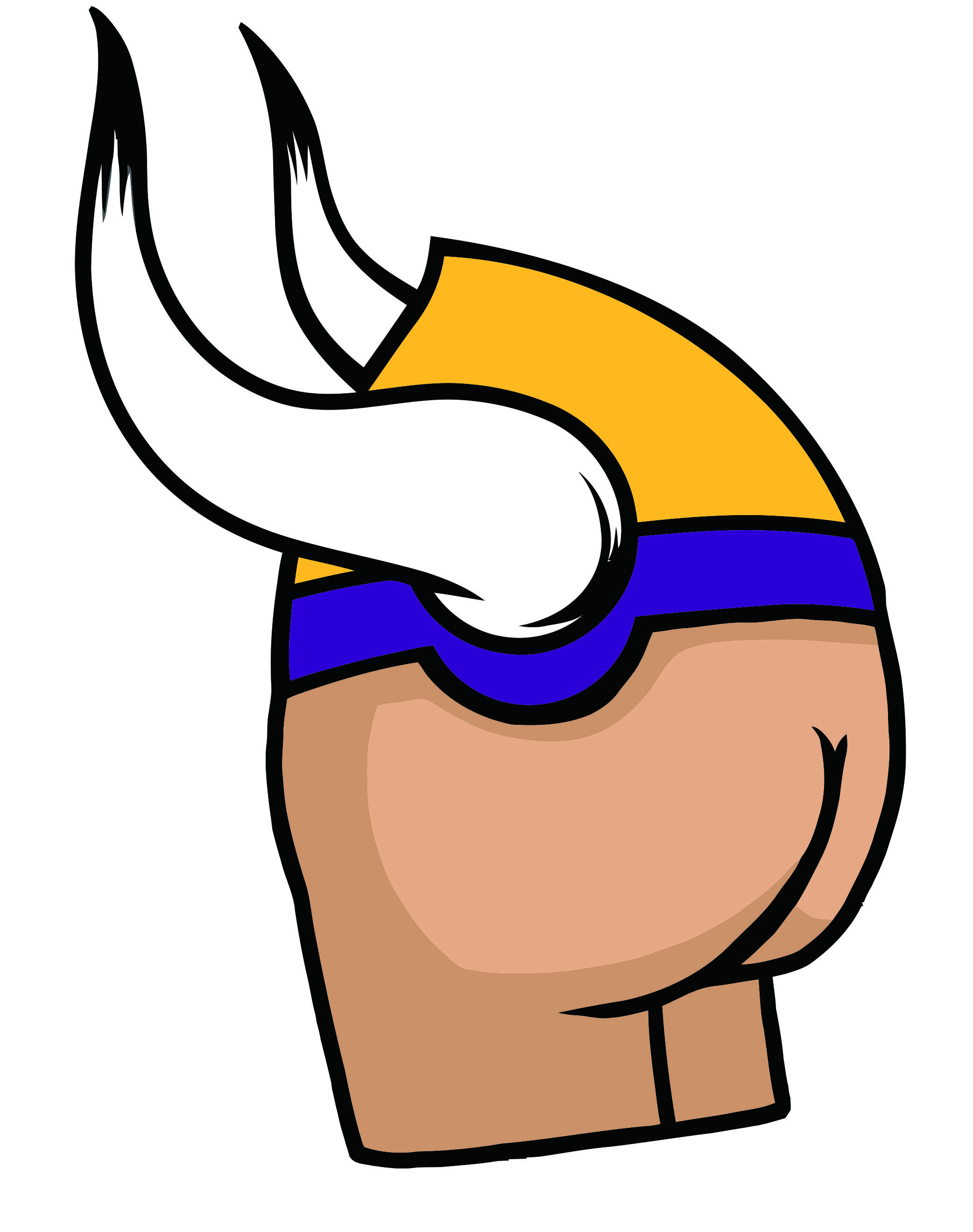 Minnesota Vikings Butts Logo fabric transfer